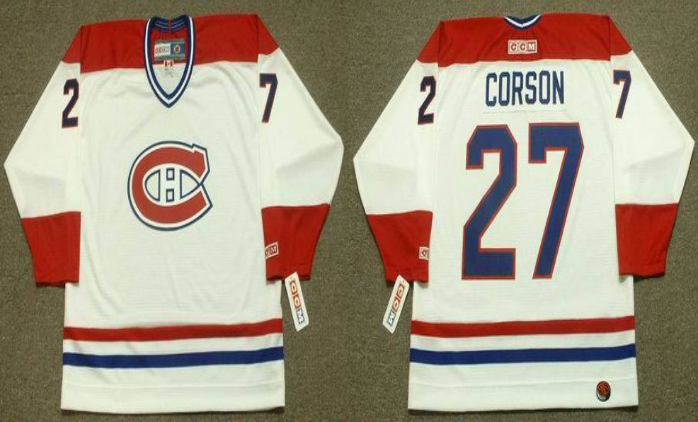 2019 Men Montreal Canadiens #27 Corson White CCM NHL jerseys->montreal canadiens->NHL Jersey
